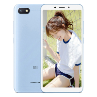 【可领劵4张+送碎屏保】小米(MI) 红米6A 全网通版 2GB+16GB 巴厘蓝色 移动联通电信4G人脸识别全面屏全网通AI智能4G手机