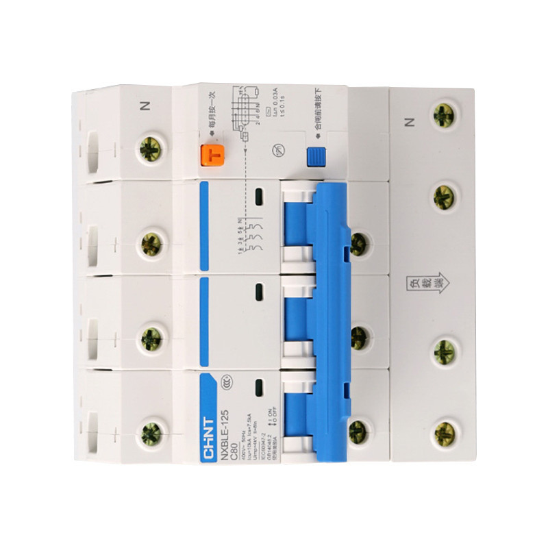 正泰 NXBLE-125 3P C100 30mA 家用空气开关小型断路器 家用保护开关