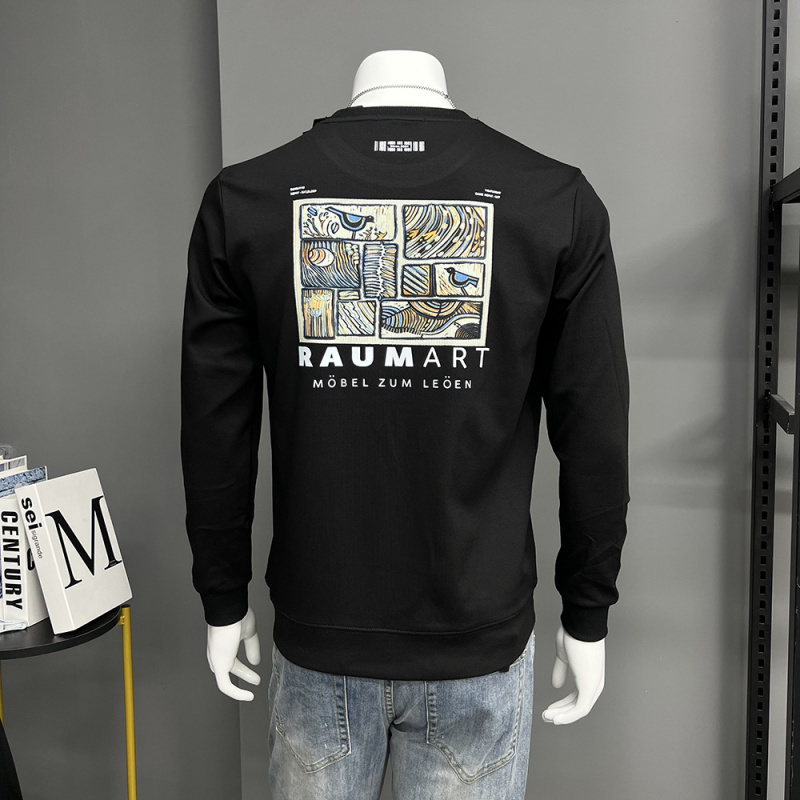 新款夏季短袖体恤圆领半袖时尚印花潮流打底衫T恤上衣丝光棉修身