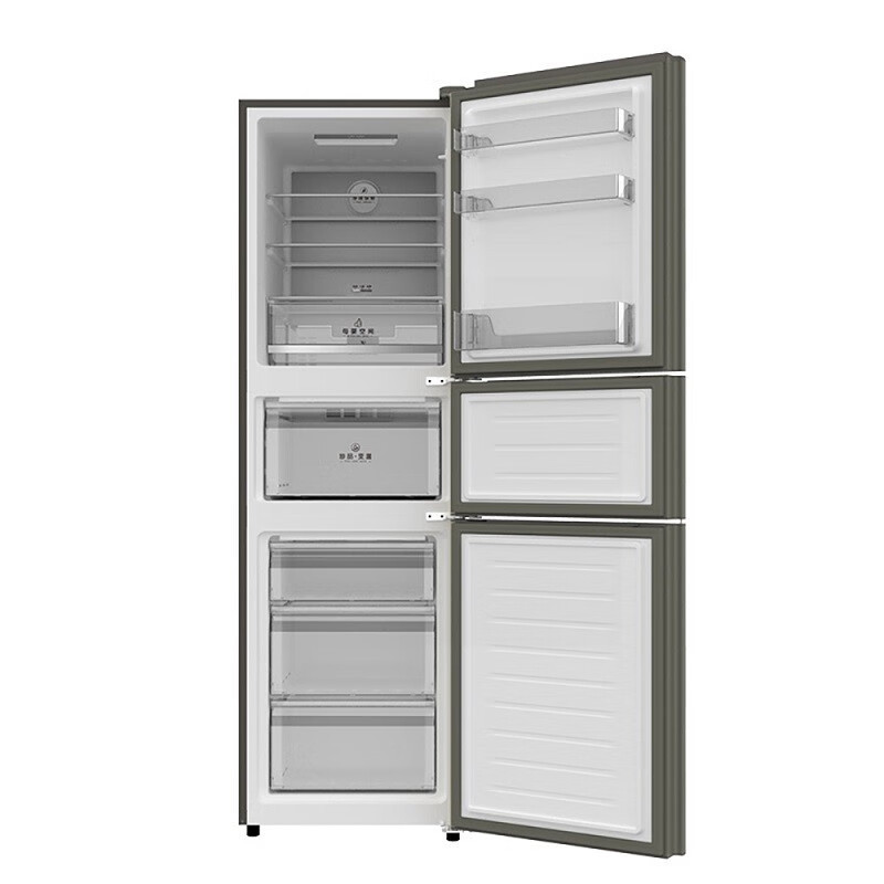 澳柯玛aucma家用三门小型变频冰箱节能风冷无霜母婴存储电冰箱一级