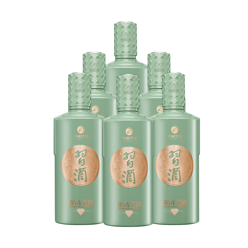 习酒醇钻习酒酱香型白酒53度500ml*6瓶成箱装贵州白酒【价格图片