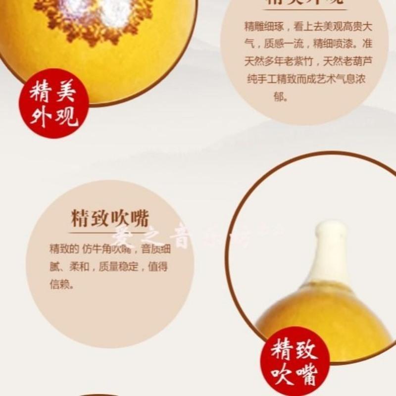 云南单音葫芦丝乐器C调降B调儿童学生成人初学型水竹乐器幼师教学 一支单卖