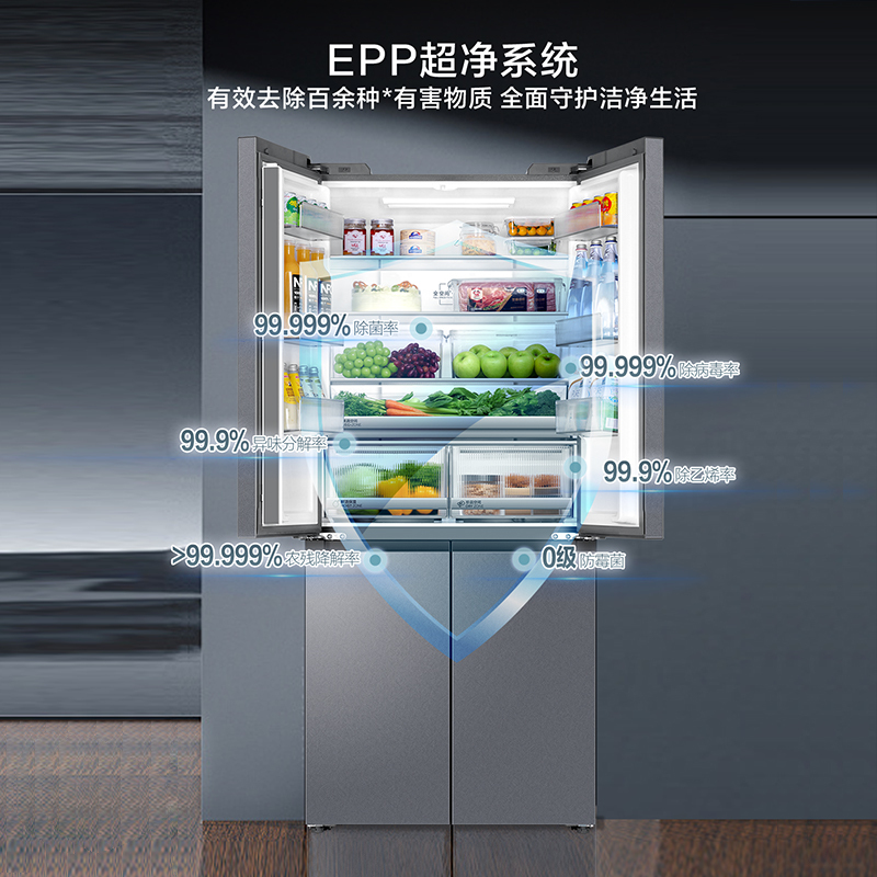 海尔(Haier)山茶花冰箱501升超薄零嵌 全空间保鲜科技 干湿分储EPP超净系统BCD-501WGHTD1BXTU1高清大图