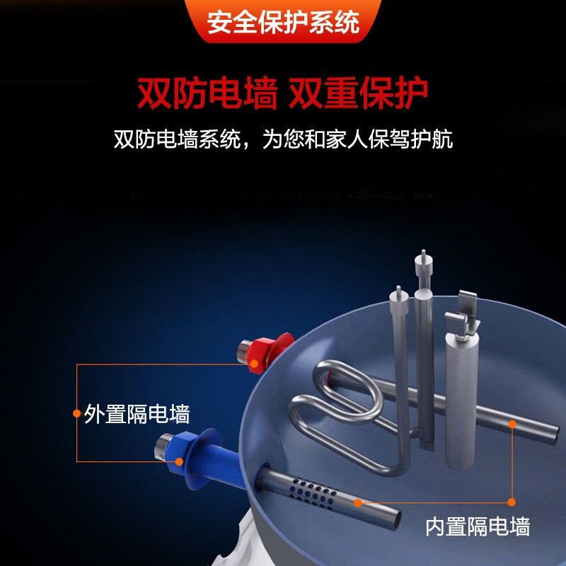 阿诗丹顿 家用储水式电热水器1500W一级能效节能省电 搪瓷内胆 储水式小厨宝6.6升 KX66S上出水图片