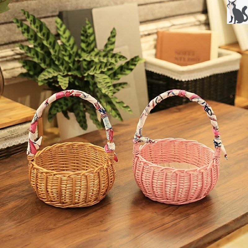 狗狗叼的篮子手提篮手提编竹篮拉布拉多大型犬叼篮藤编狗玩具金毛原木