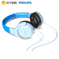 飞利浦(PHILIPS)TAKH101BL(蓝) 头戴式儿童学习耳机听力保护带麦耳机时尚潮流舒适男女生