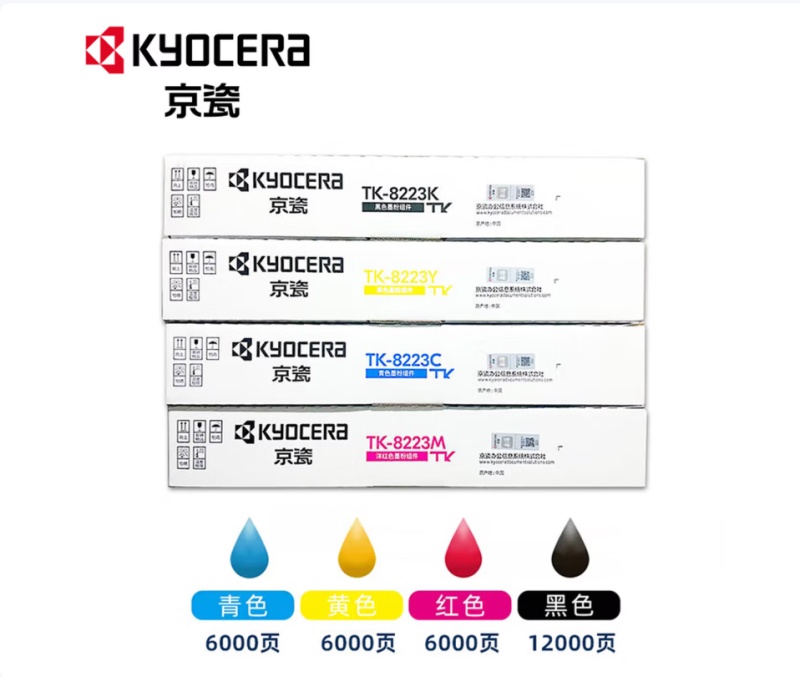 京瓷(KYOCERA) TK-8223适用于京瓷MZ2400cidn彩机激光复合机 黑黄红蓝(单位:套)高清大图