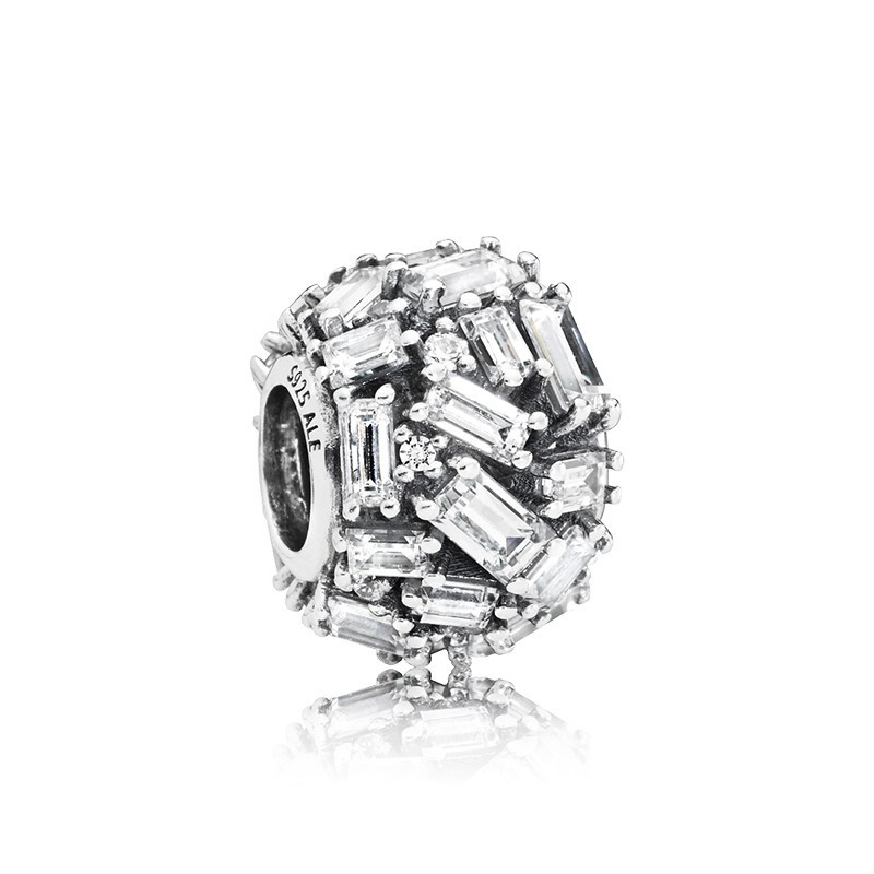 PANDORA潘多拉 925银串饰优雅冰晶 797746CZ 797746CZ可搭配手链项链