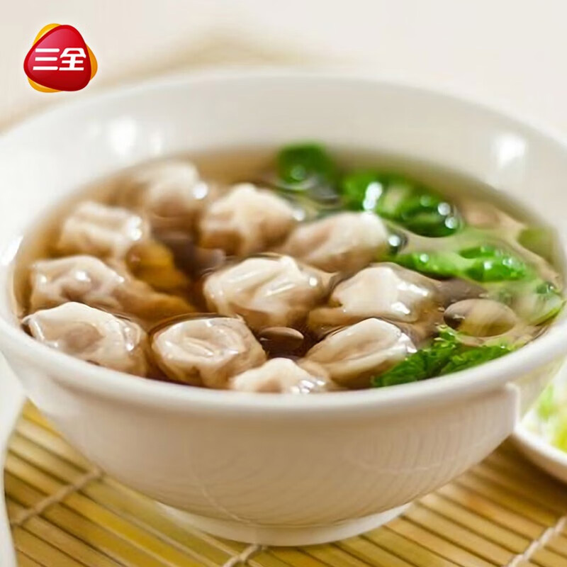 三全馄饨上海风味速冻方便速食云吞香菇猪肉馄饨150g*9袋高清大图