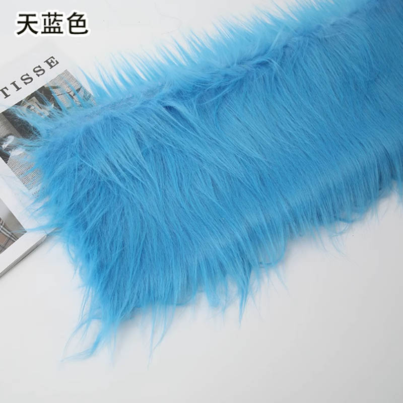 智美环球 多巴胺长毛绒布料创意大树穿新衣diy毛绒抱抱树 天蓝色