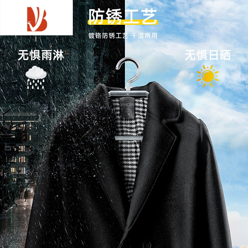 三维工匠衣架家用晾衣服撑子防滑肩角不鼓包挂衣架子收纳宽肩衣柜衣架