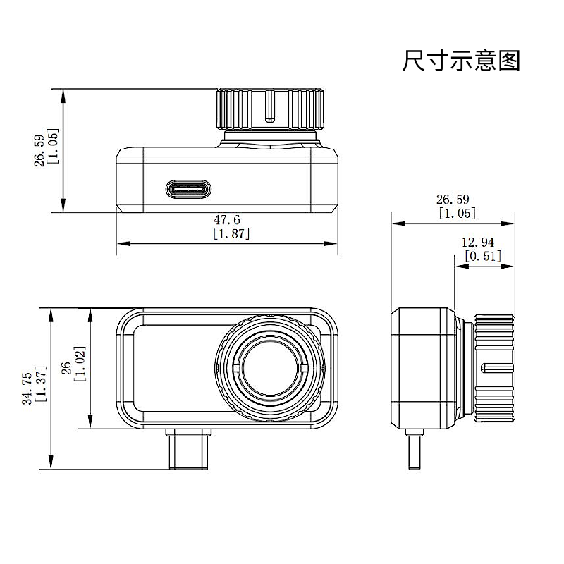 川耘腾 CYT-CW-TJ384 摄像机配件 外设镜头 黑色(计价单位:套)高清大图