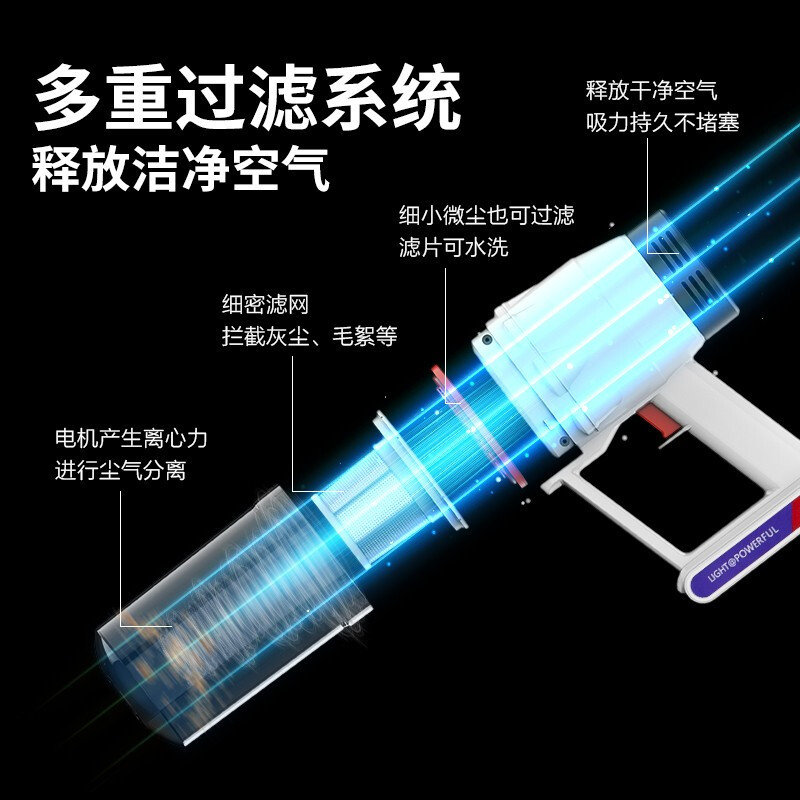 宝家丽(bobbot) 吸尘器 家用手持推杆两用吸尘器大吸力 BW520无线吸尘器