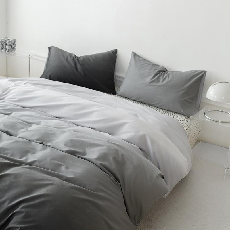 渐变色40支全棉四件套被套 2023简约床单被罩南通床上三件套