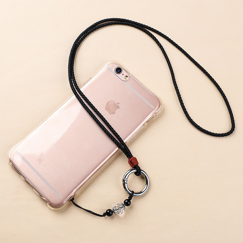 红色指环开口挂绳手机挂饰