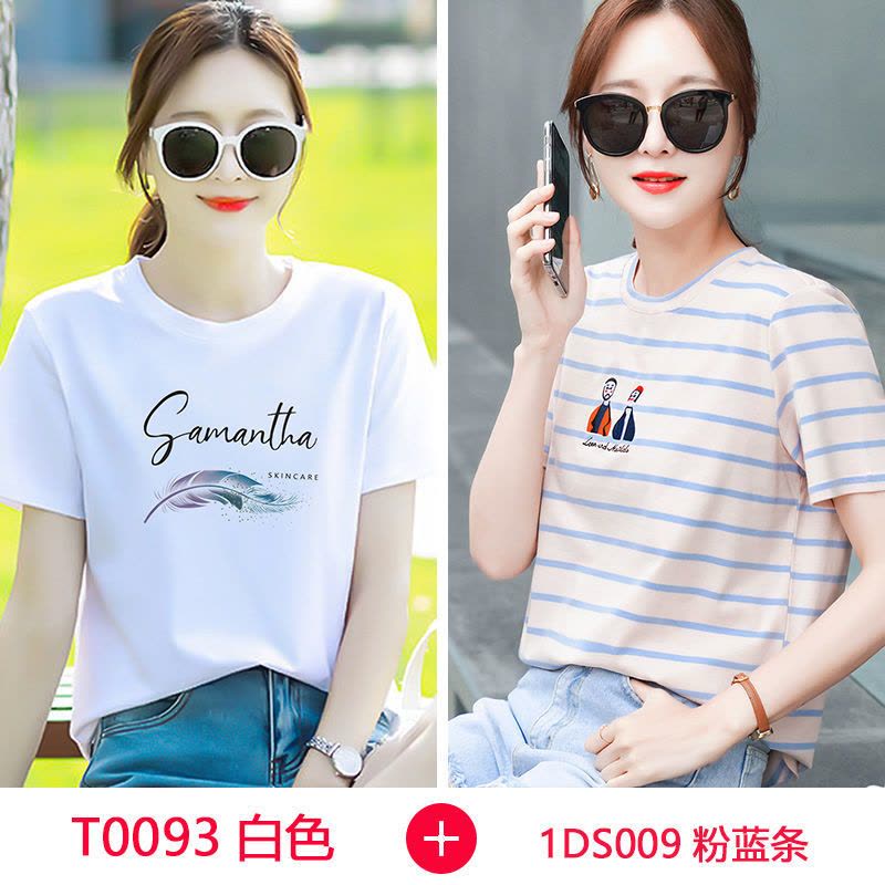 T恤女短袖新款韩版夏宽松印花大码上衣图片