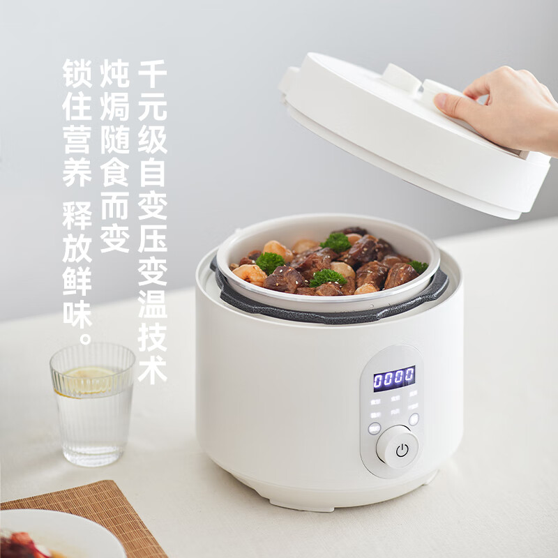OLAYKS 立时 电压力锅 3L电压力锅旋钮款 电压220V功率750W 单胆 YBW3001B 白色 / 台高清大图