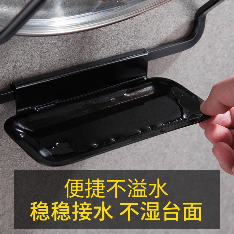 锅盖架壁挂式厨房用品置物架免打孔收纳架放锅盖的架子砧板菜板架收纳层架 三维工匠高清大图