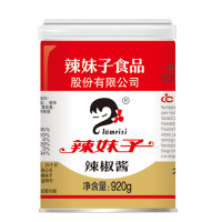 湖南辣妹子 招牌辣椒酱 香辣剁椒调味酱 拌面拌饭920g