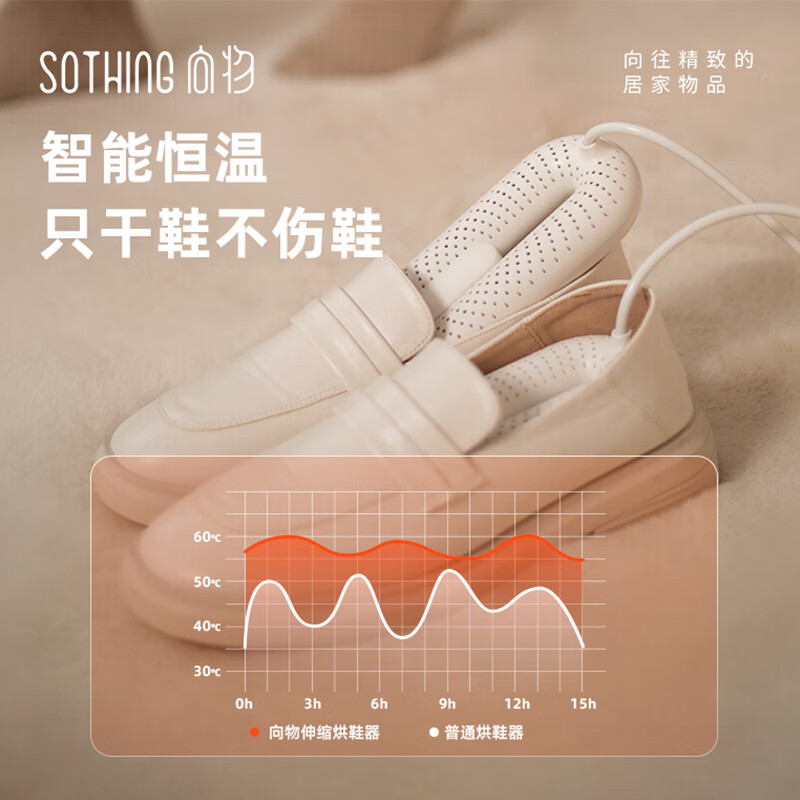 向物Sothing 伸缩烘鞋器干鞋器 线控版 白色 DSHJ-S-2111B