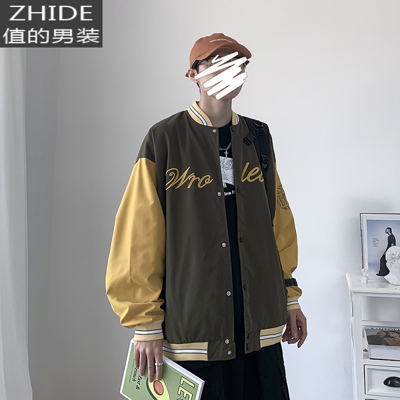SUNTEK春秋季港风外套男潮流韩版百搭棒球服宽松痞帅中学生休闲夹克上衣夹克高清大图