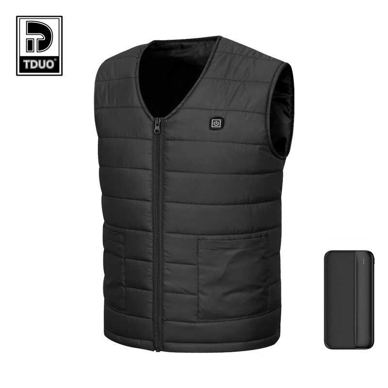 Tduo保暖防寒发热马甲N19 件 XL 黑色