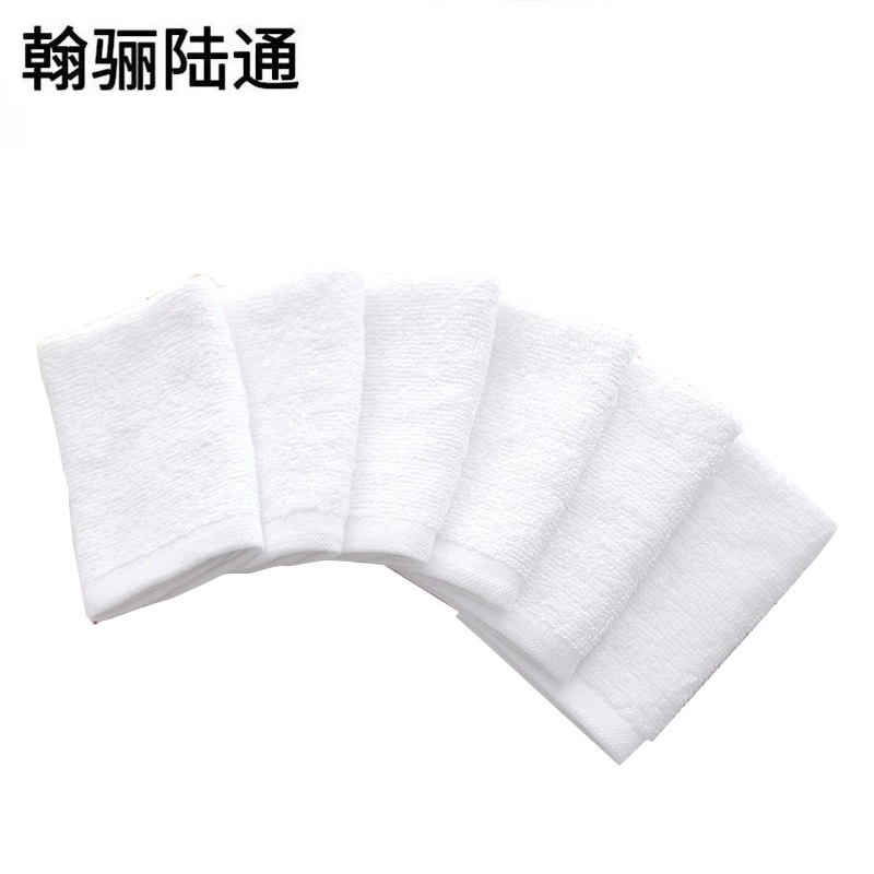 翰骊陆通 加厚纯棉擦拭巾毛巾白色小方巾 30cm*30cm 条高清大图