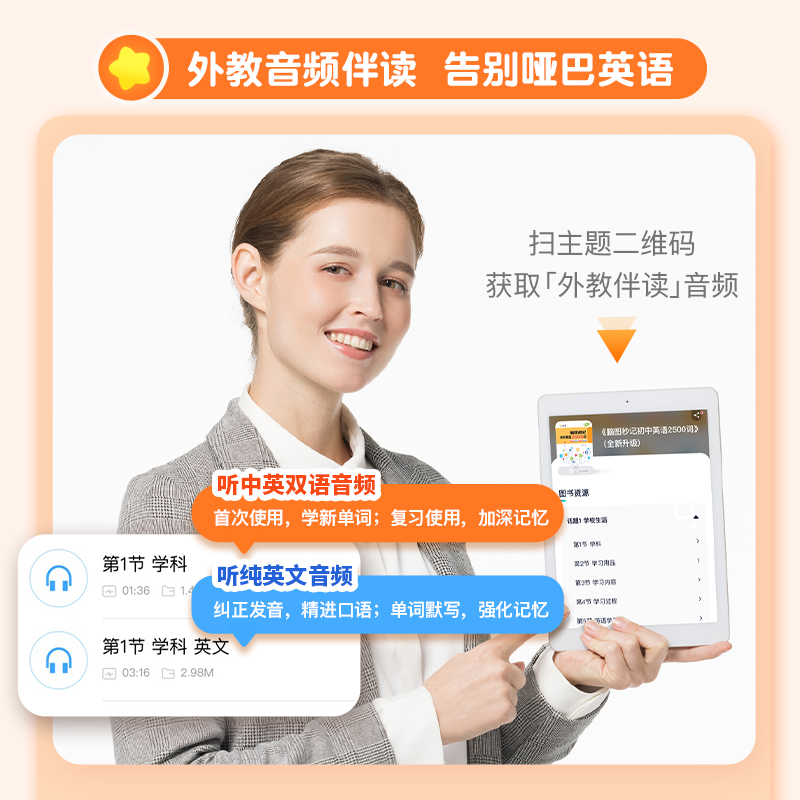 脑图秒记初中英语2500词 初中通用 [正版]脑图秒记初中英语2500词专项训练语法工具书 初中英语词汇中考英语单词知识高清大图