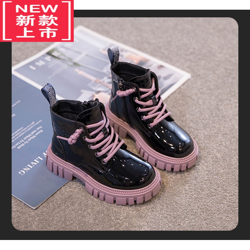 可莉允女童鞋炸街马丁靴2022春秋新款儿童靴子夏季男童短靴宝宝小童走秀