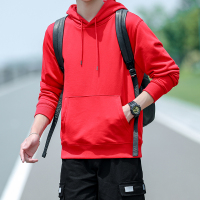 蒙洛里克 运动卫衣男士2022春季新款棉质连帽套头纯色运动服外套HJL001