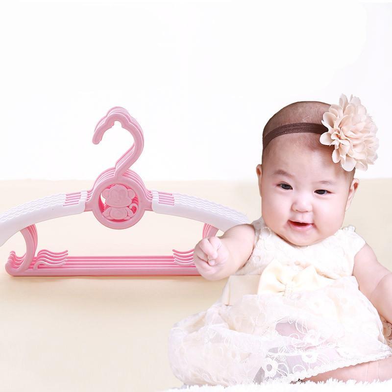 [10个装]儿童衣架衣物挂小孩衣服晾晒架小婴儿晾衣架塑料宝宝多功能衣服架晒衣架挂衣架生活日用洗晒用品衣架