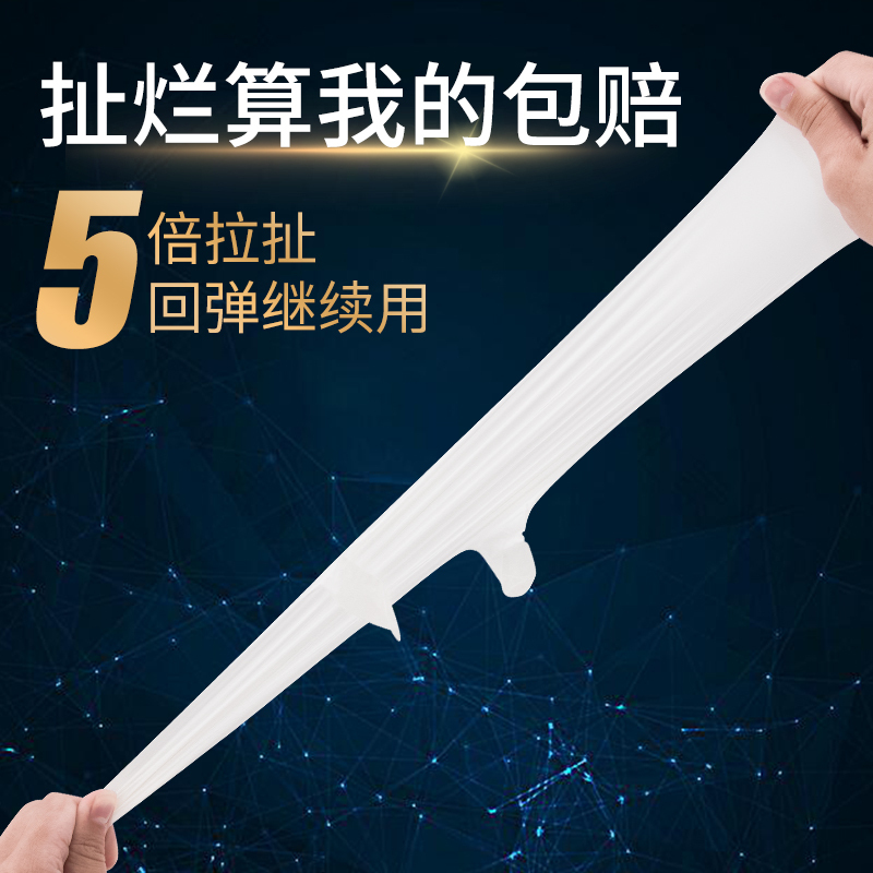 一倍一次性加长款白色丁腈手套100只盒装M码