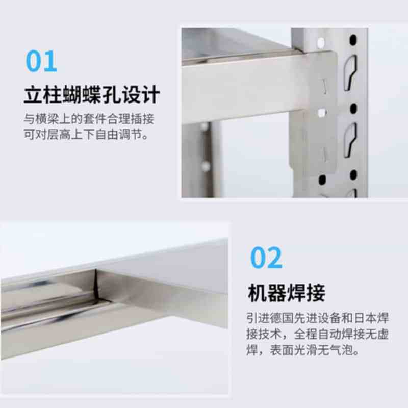 尔迈 中型仓库货架300KG/层重型仓储展示架工厂置物架 灰色2*0.6*2=5层