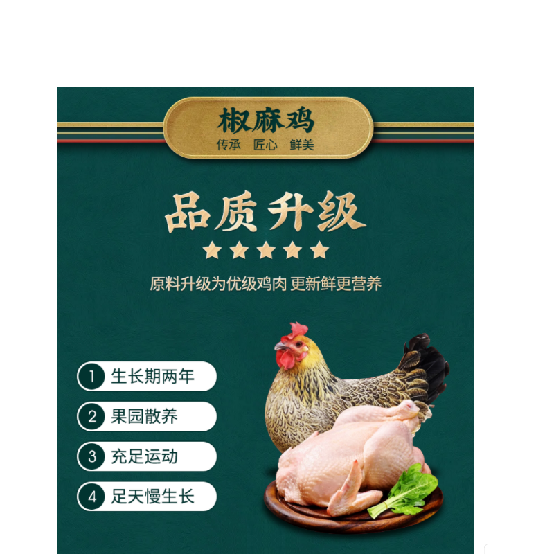 新疆特产新疆喀小主椒麻鸡600g高清大图