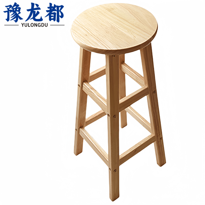 豫龙都吧台椅木质把高清大图