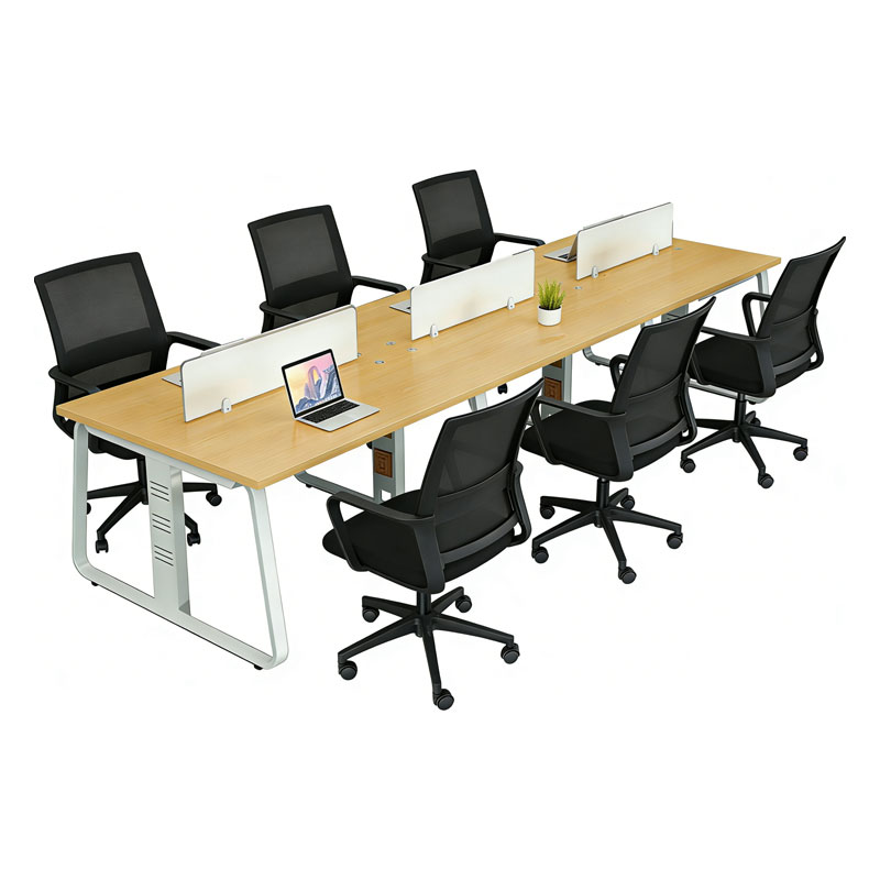 臻远职员办公桌六人位高清大图