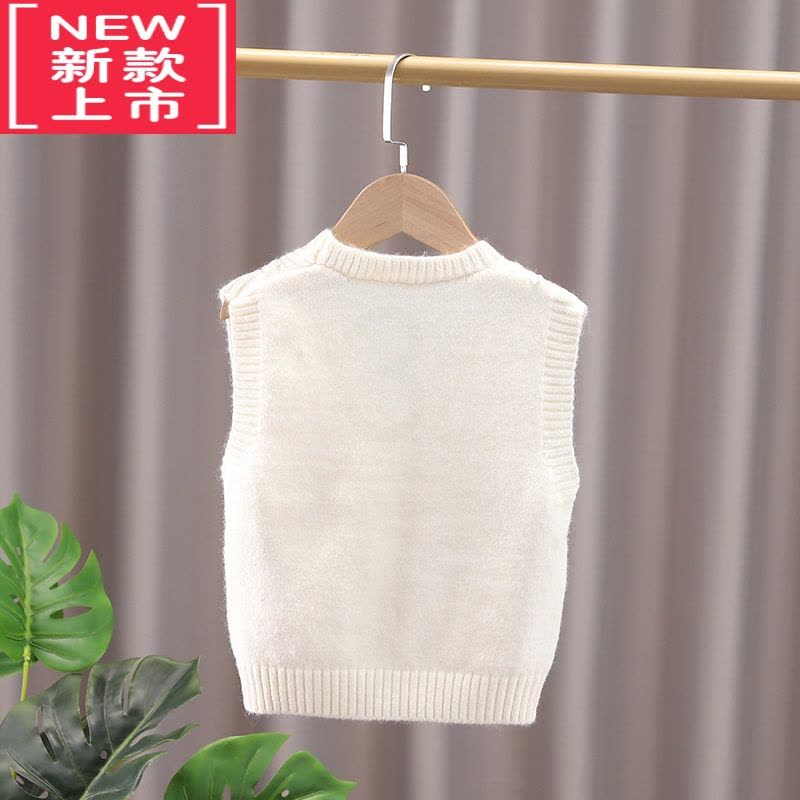 可莉允男女宝宝麻花毛衣背心2022春秋款婴儿童韩版针织毛线开衫坎肩马甲图片