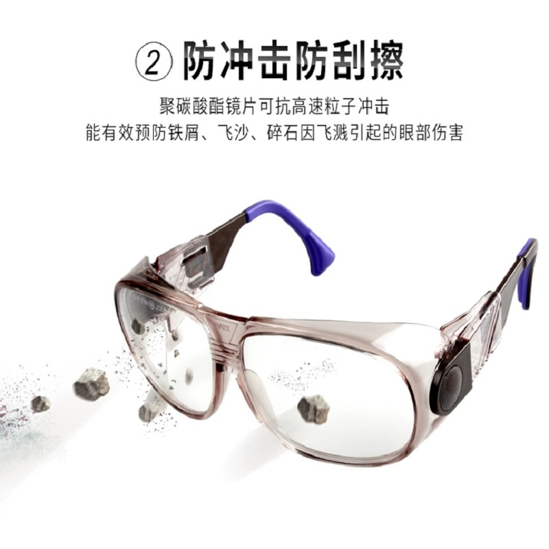 UVEX护目镜9182104平光镜防飞溅工作透明防护眼镜 换镜片 矫视眼镜高清大图