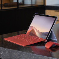 [含深酒红原装键盘]微软Surface Pro 7 二合一平板电脑笔记本 第十代酷睿i5-1035G4 8GB 256GB Win10系统12.3英寸雅典黑 Pro7轻薄商务办公本