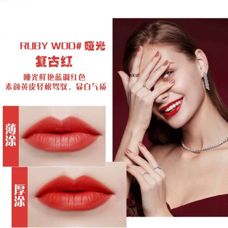 [国内专柜正品]MAC魅可红色系口红魅可RubyWoo复古红色3g水漾润泽持久显色