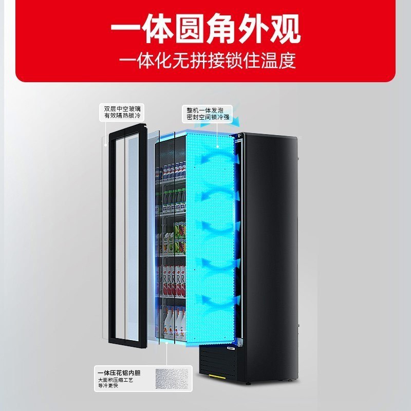 星星(XINGX)LSC-230YPE 230升 立式冰柜 保鲜柜 饮料柜 商用冷藏展示柜 饮料超市商店便利店