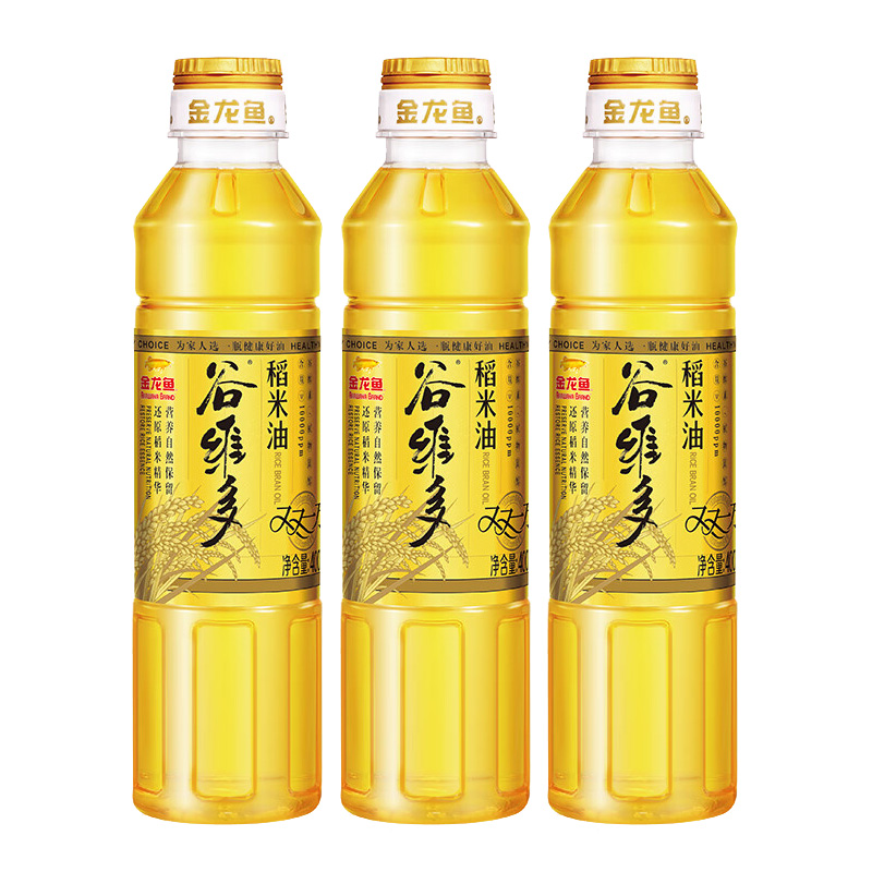 金龙鱼稻米油米香醇厚营养丰富口感鲜香双一万稻米油400ml*3瓶