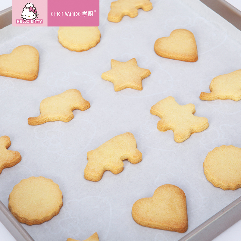 学厨 HELLO KITTY印花12m*30cm硅油纸包装纸烧烤烤肉纸烹饪吸油纸烤盘烤箱纸蒸笼纸烘焙工具 KT7018