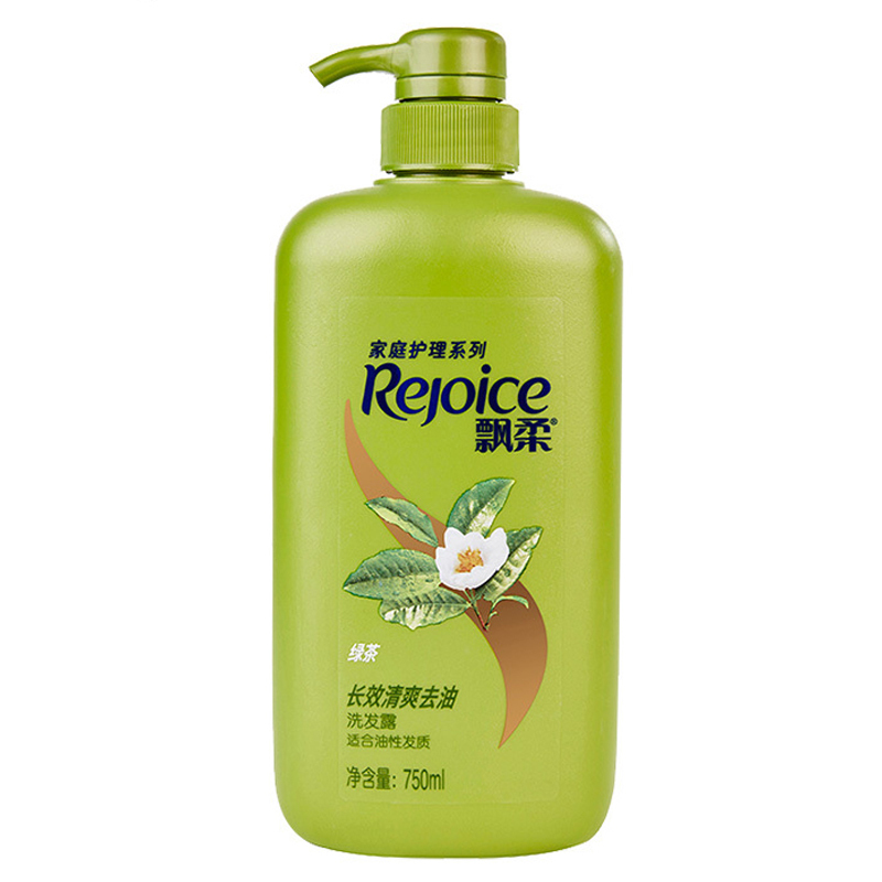 飘柔洗发水750ml(绿茶长效清爽去油 控油止痒柔顺洗发露洗头膏 男女通用 花香调 持久留香洗头水 苏宁自营)高清大图