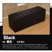亮晶晶服装店沙发凳长凳储物试衣间凳子休息凳鞋店换鞋凳长条脚凳皮墩子_1 120*40*40黑色