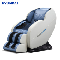 HYUNDAI智能按摩椅6125A顶配家用全身全自动太空豪华舱小型多功能电动沙发零重力颈椎肩腰揉捏按摩器蓝白色