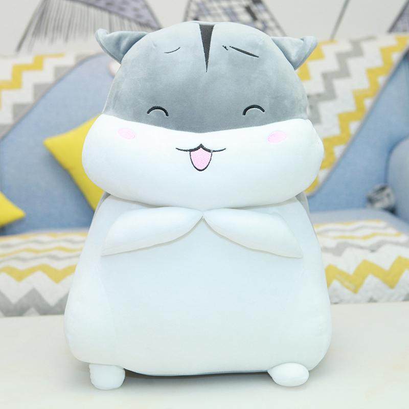 女朋友出气女童小仓鼠布娃娃生日熊毛绒送女生成人超萌老婆灰微笑公仔