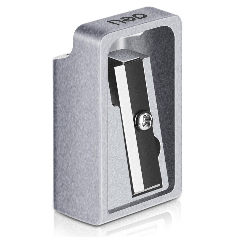 得力(deli)经典锌合金卷笔刀/转笔刀/削笔刀/学生铅笔削笔器钢制刀片使用省力学生文具