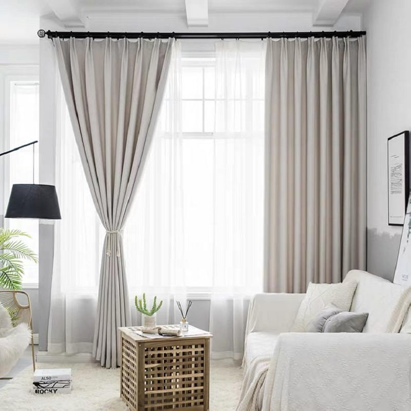 纯色窗帘 遮光窗帘 布艺窗帘 100*270cm 米高清大图