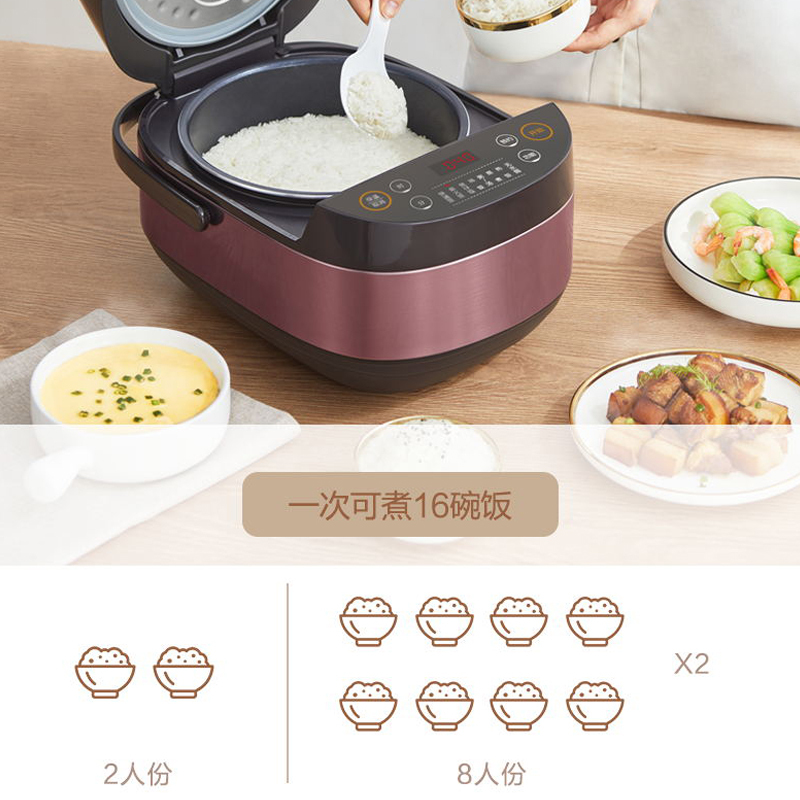 美的(Midea)电饭煲电饭锅4L智能预约微压焖香煮饭锅一键柴火饭 [4L旗舰款]智能焖香